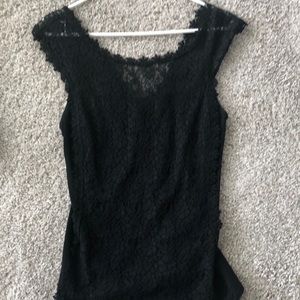 Express lace cap sleeve top
